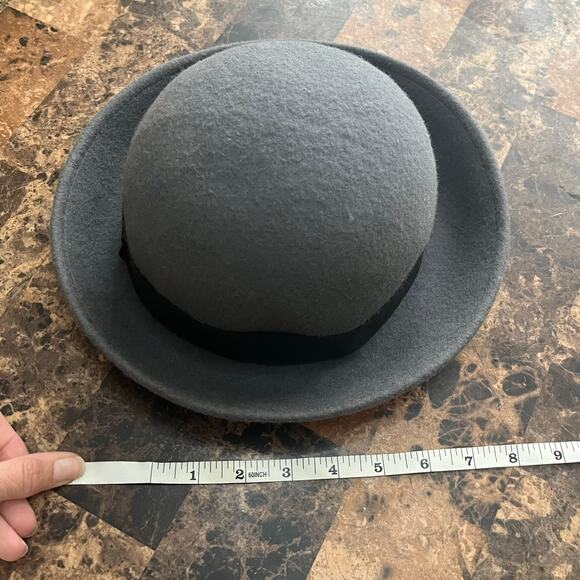 Vintage Casual British Style Round Top Curled Wool Hat - Picture 6 of 10